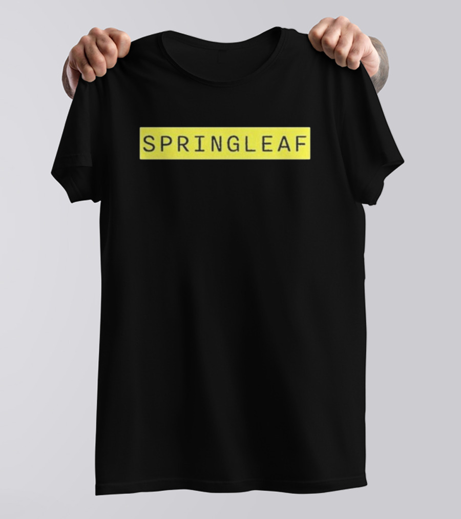 SPRINGLEAF Black And Yellow Minimalist T-Shirt