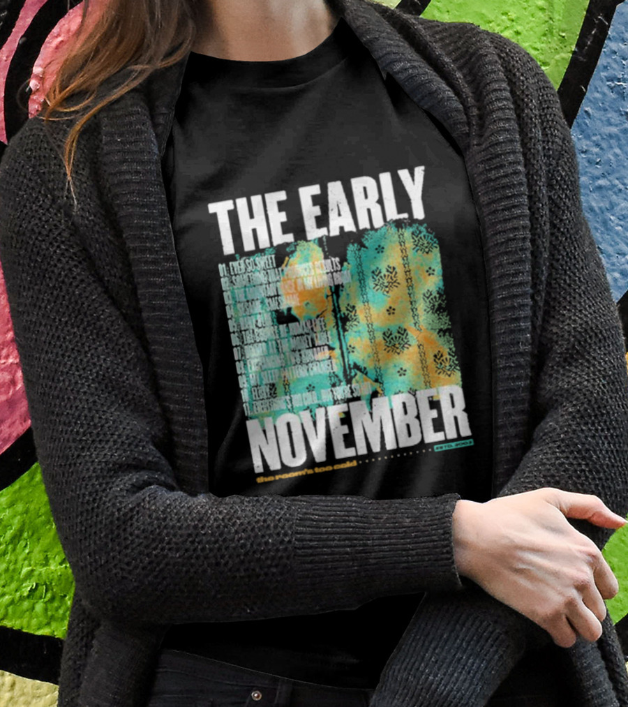 THE EARLY NOVEMBER The Room's Too Cold Tracklist 2003 T-Shirt
