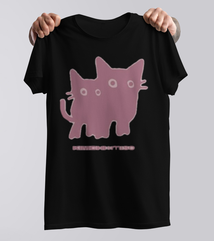 Twins Cat Kimchi Miso Retro Feline Duo T-Shirt