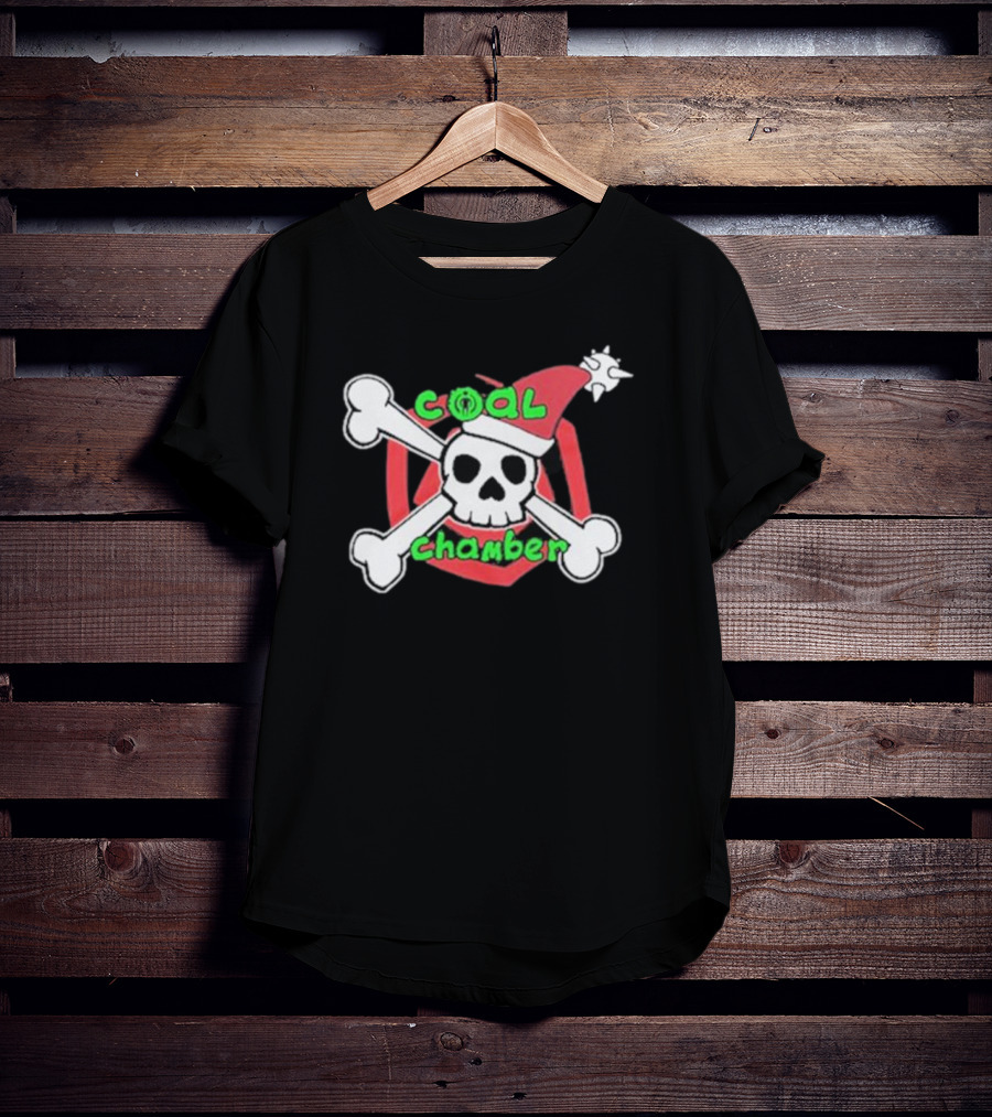 Coal Chamber Christmas Skull Santa Hat Bones T-Shirt