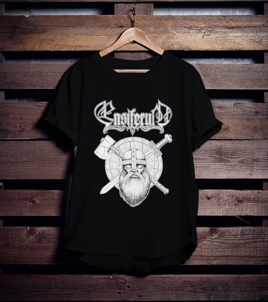 Ensiferum Viking Warrior Axe Sword Shield Nordic T-Shirt