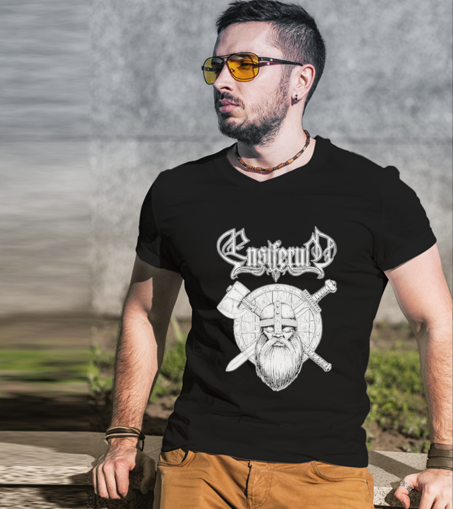 Ensiferum Viking Warrior Axe Sword Shield Nordic T-Shirt