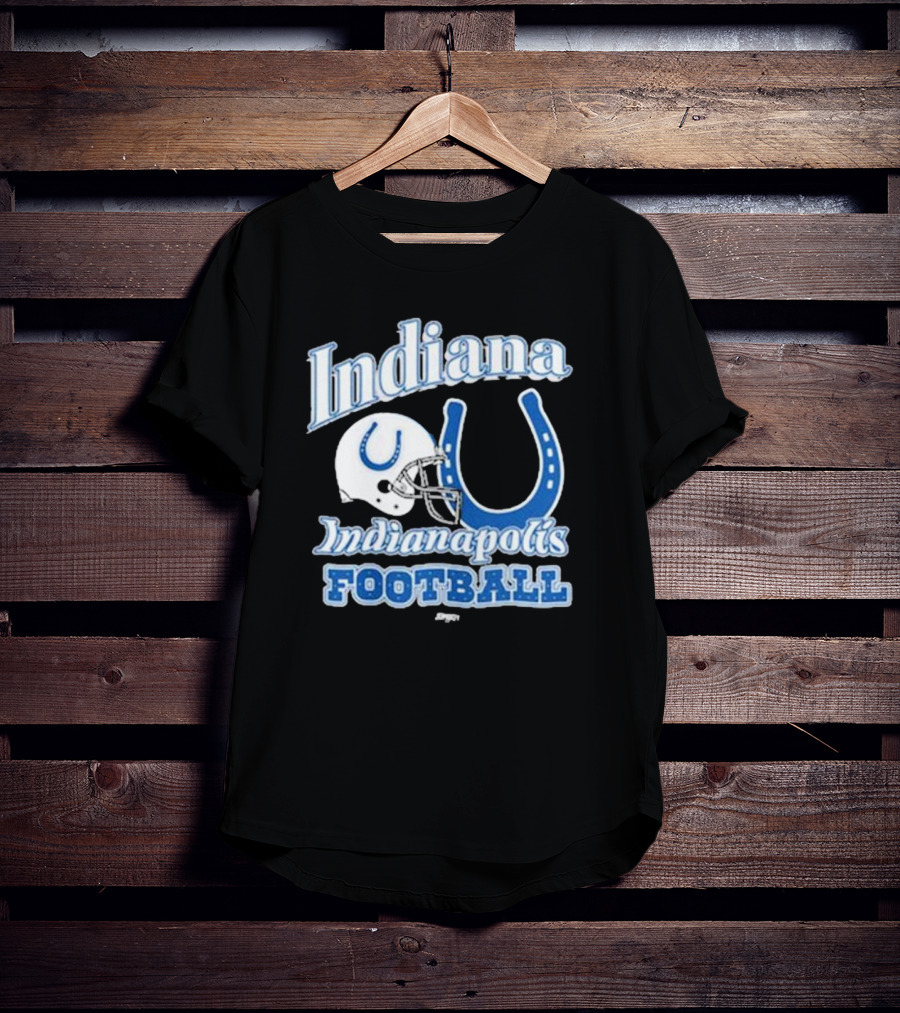 Indiana Indianapolis Colts Football Helmet Horseshoe T-Shirt