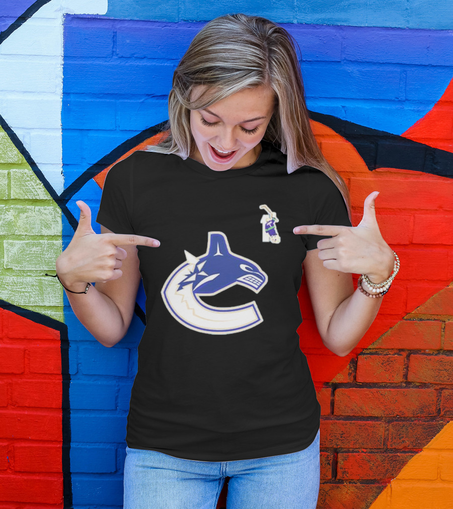 Luongo #1 Vancouver Canucks Orca Logo Ring Of Honour T-Shirt