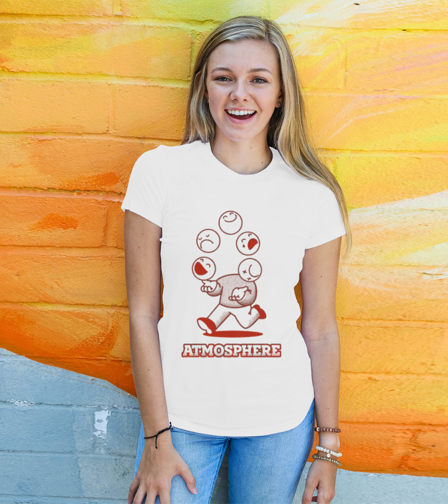 Atmosphere Juggle Retro Emoticon Character T-Shirt