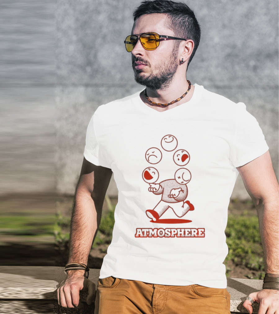 Atmosphere Juggle Retro Emoticon Character T-Shirt