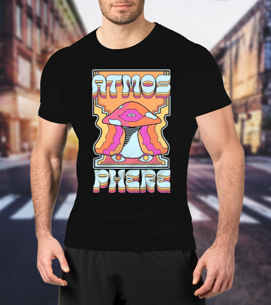 Atmosphere Mushroom Retro Perspective T-Shirt