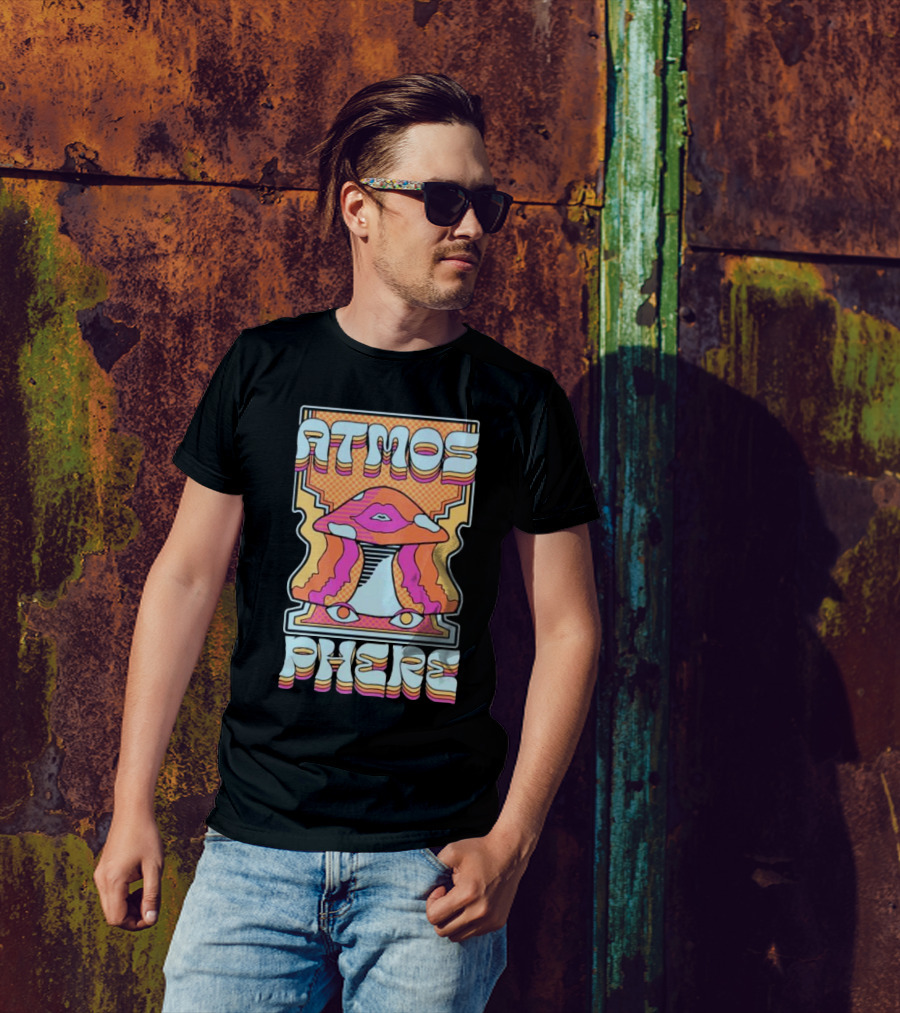 Atmosphere Mushroom Retro Perspective T-Shirt