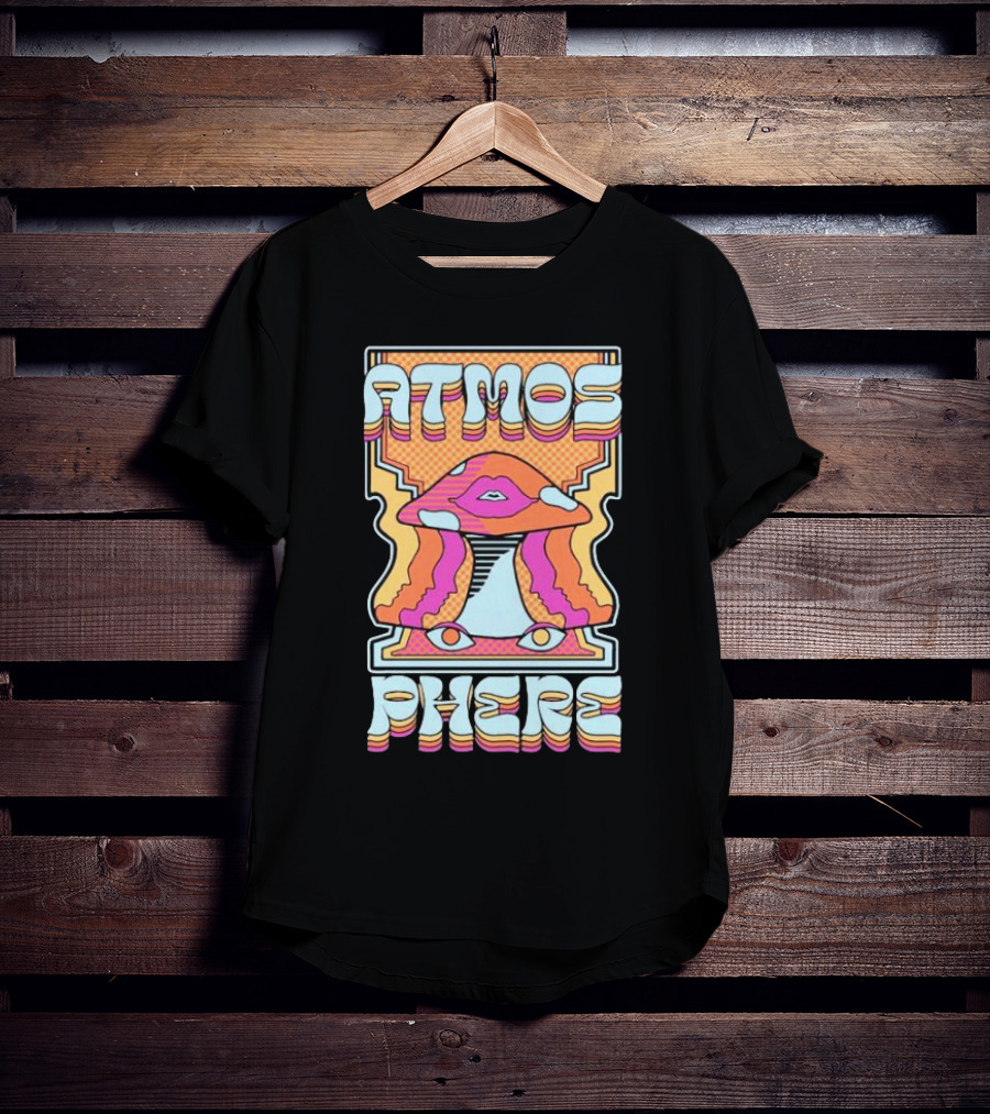 Atmosphere Mushroom Retro Perspective T-Shirt