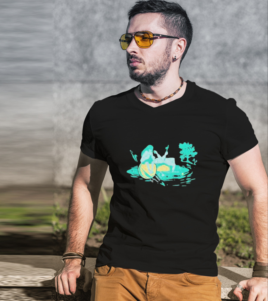Max Strings Pastel Landscape And Tree T-Shirt