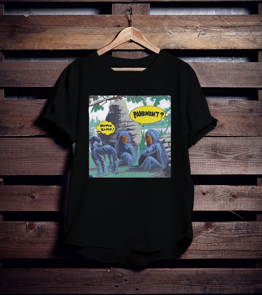 Pavement Wowee Zowee Speech Bubbles And Hooded Figures In Outdoor Scene T-Shirt