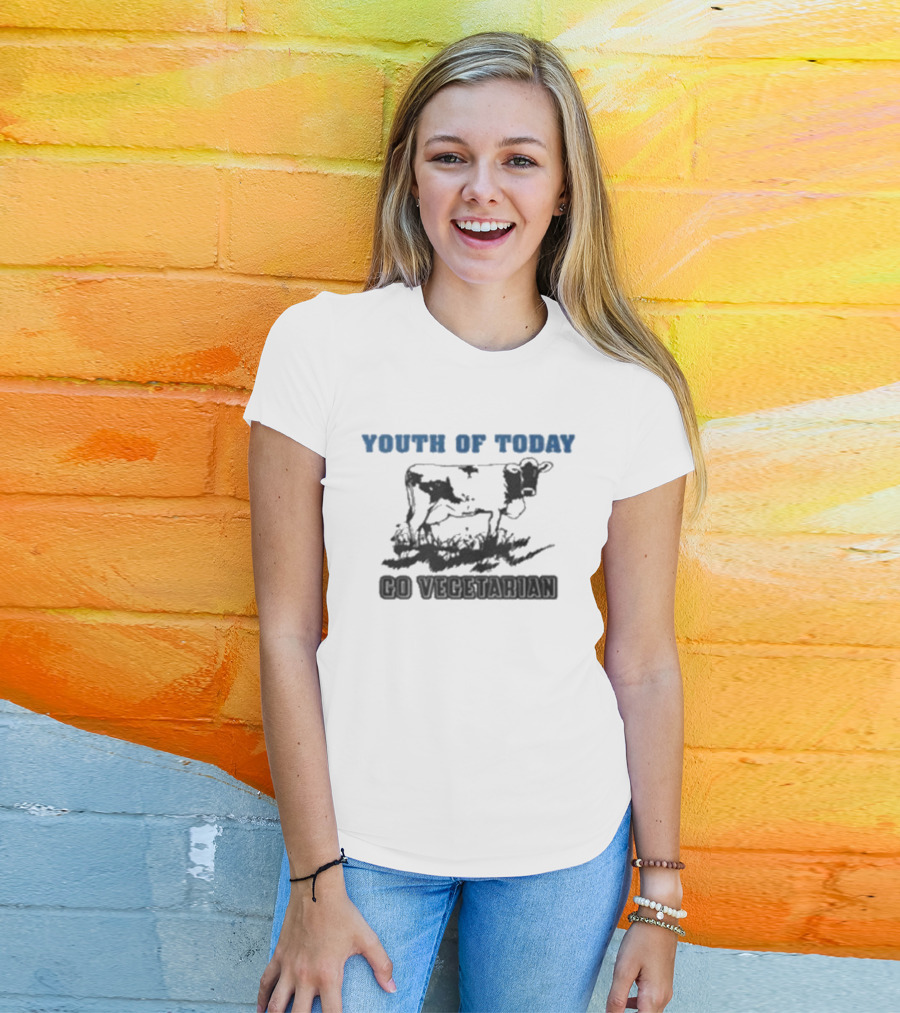Youth Of Today Go Vegetarian Cow Advocate T-Shirt