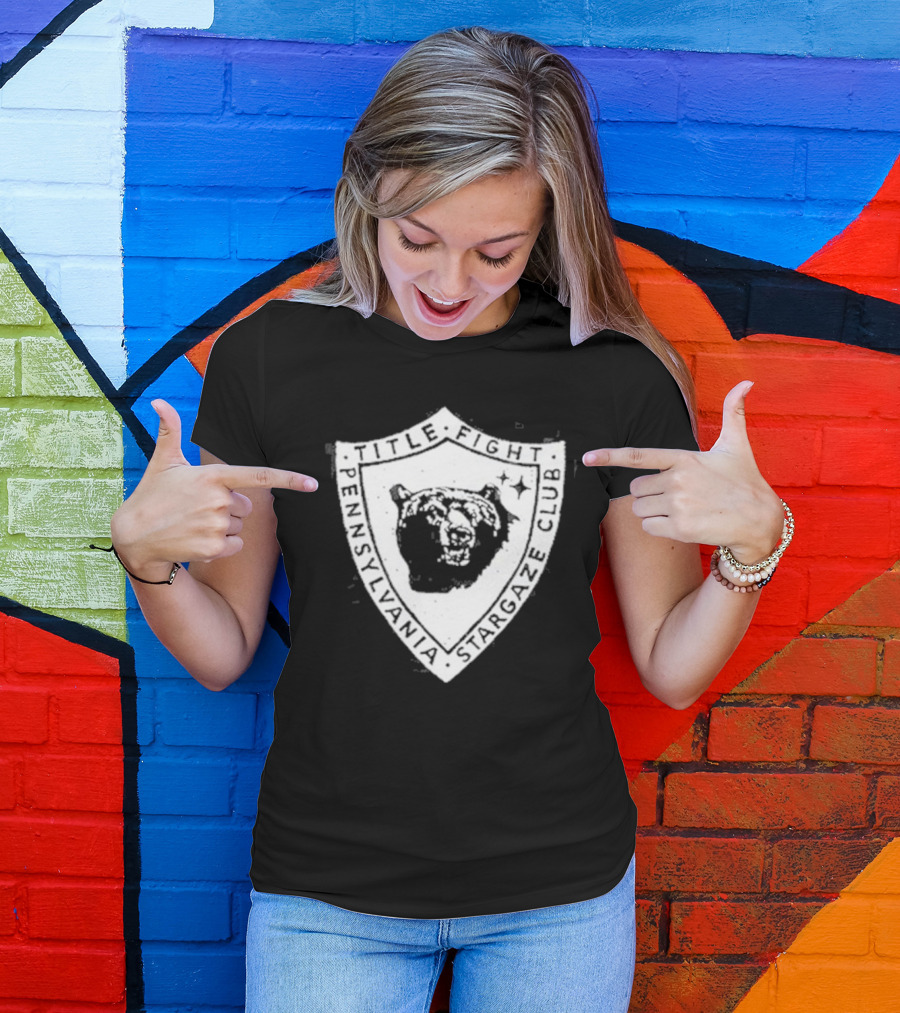 Title Fight Pennsylvania Stargaze Club Bear Shield Emblem T-Shirt