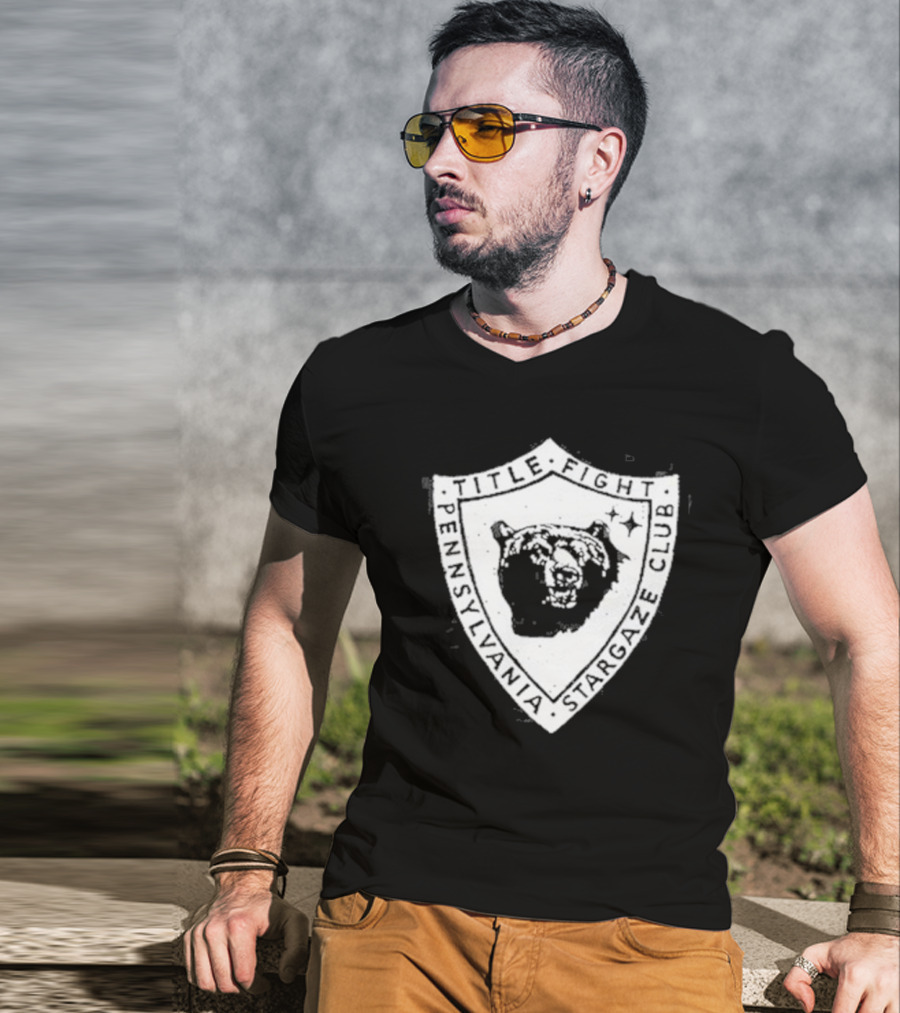 Title Fight Pennsylvania Stargaze Club Bear Shield Emblem T-Shirt