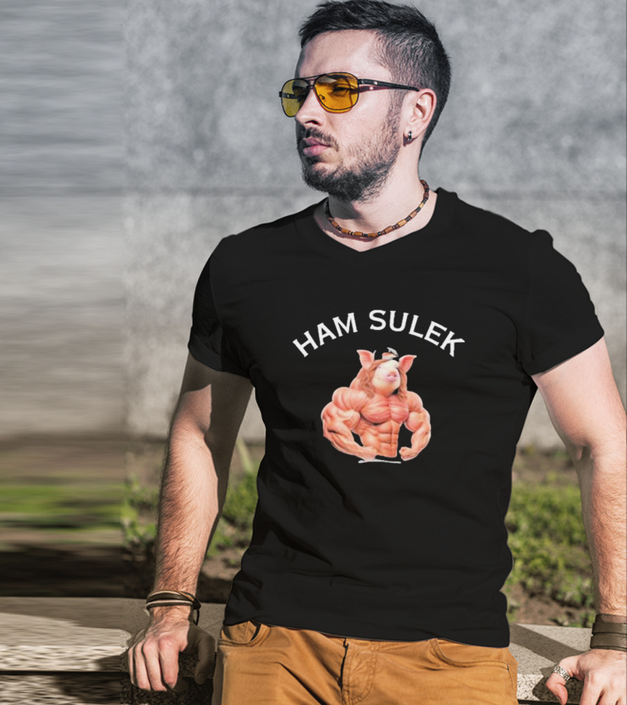 HAM SULEK Hvyapprl Buff Pig Character Bodybuilder T-Shirt