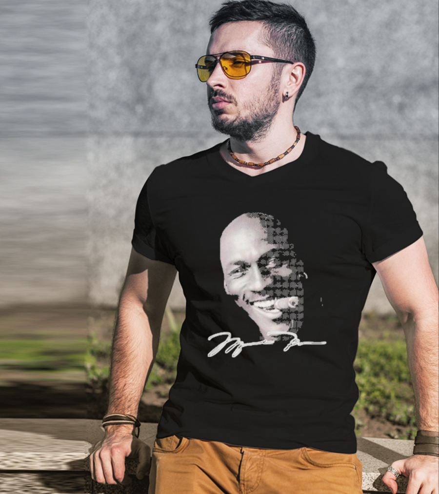 Michael Jordan Iconic Smile With Cigar Signature T-Shirt