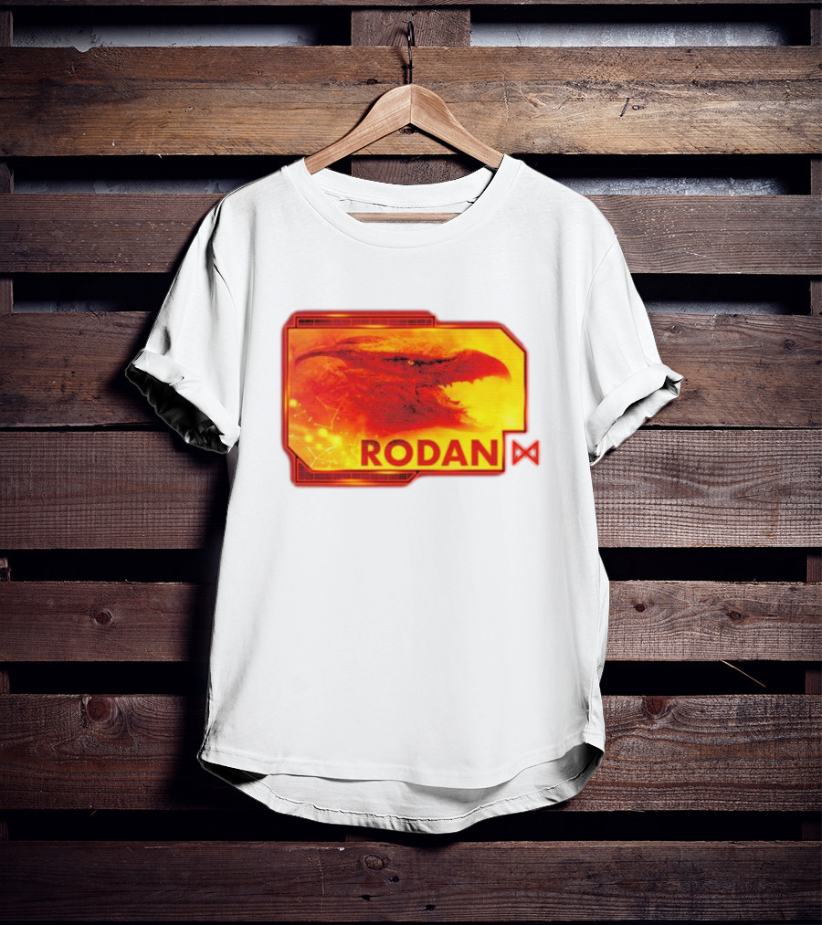 Rodan Monsters Titan Tactical Science Division Fiery Creature Profile T-Shirt