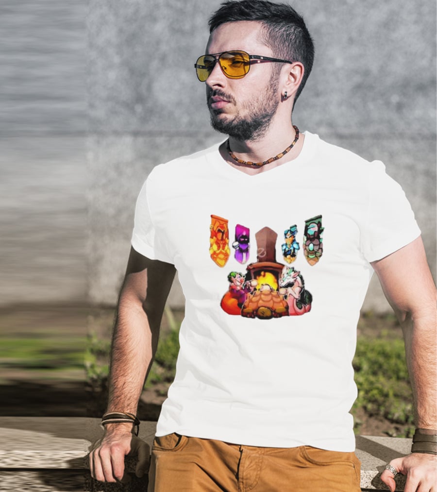 Terraria Banners Campfire Cozy Gaming Session T-Shirt