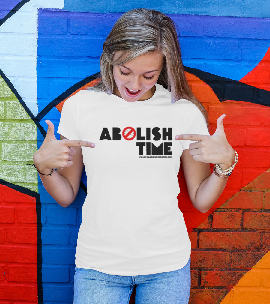 Abolish Time Symbol With Humans Against Chronology T-Shirt