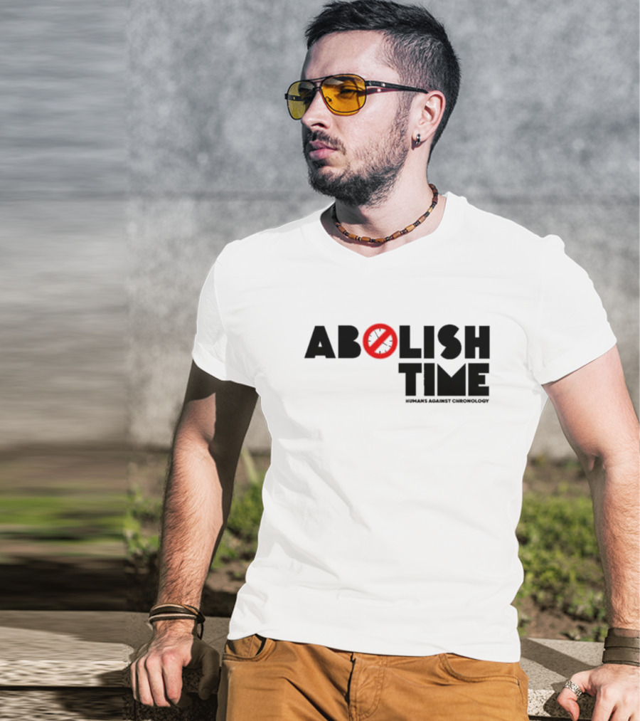 Abolish Time Symbol With Humans Against Chronology T-Shirt