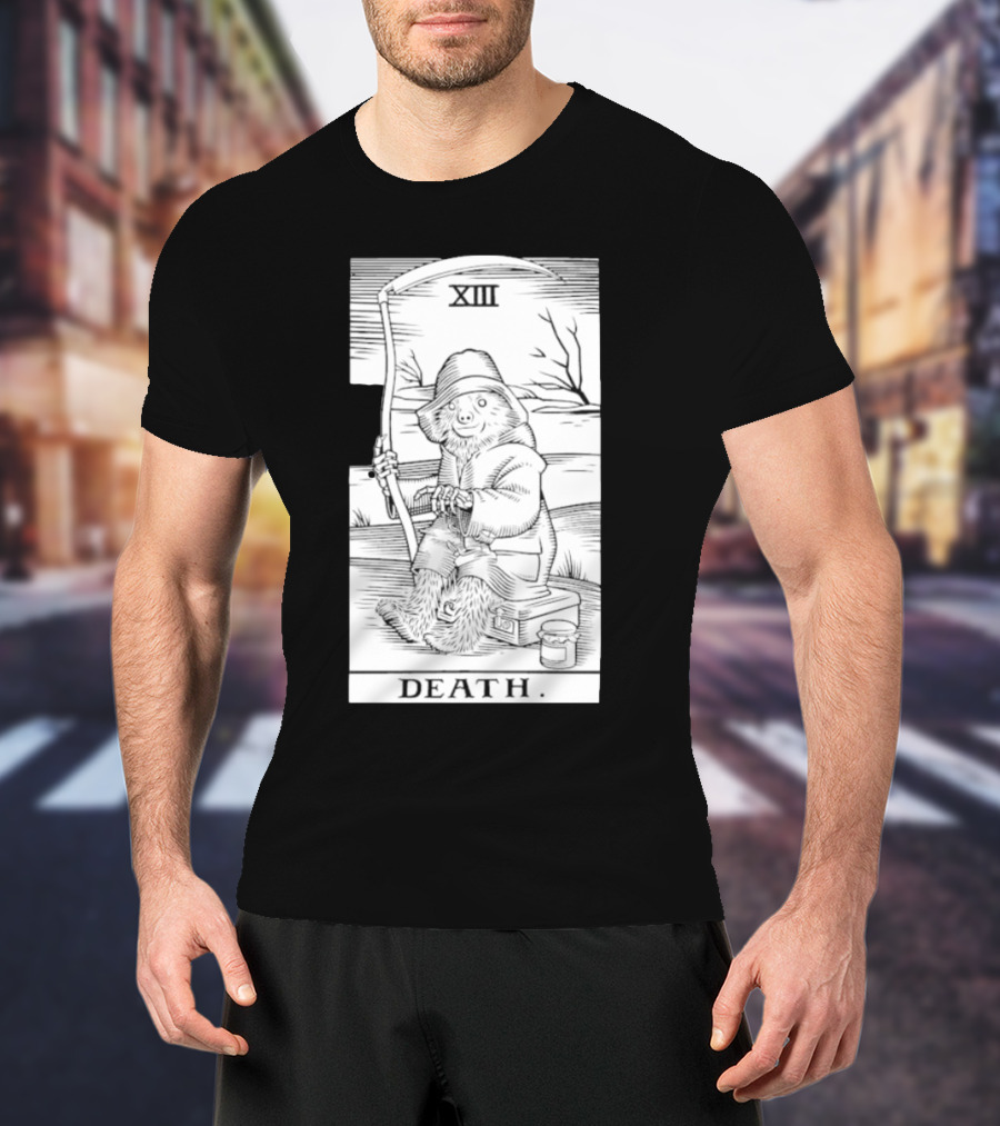 Bear XIII Death Tarot Card Sitting With Scythe T-Shirt