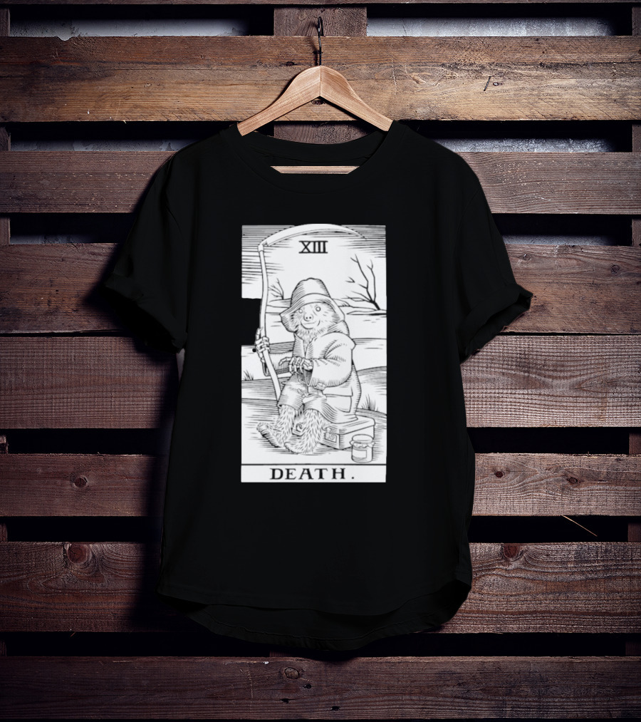 Bear XIII Death Tarot Card Sitting With Scythe T-Shirt