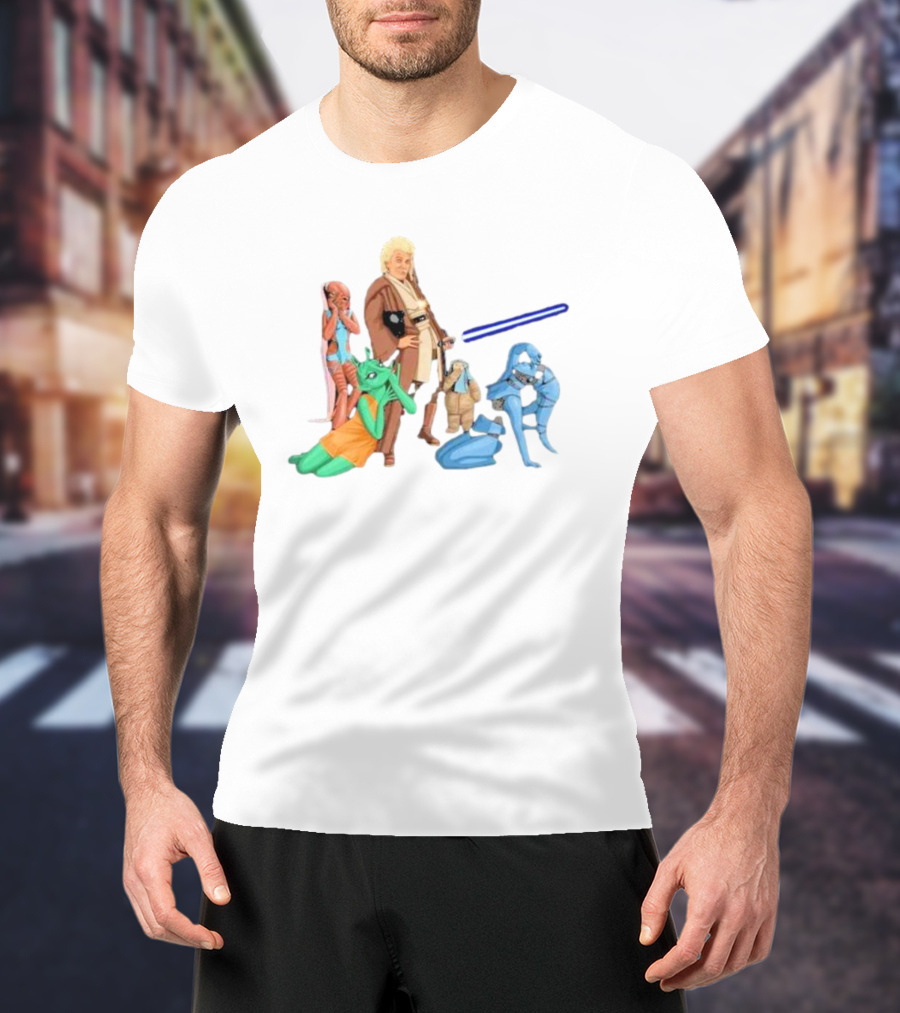 Jedi Flashheart Lightsaber Adventure With Alien Companions T-Shirt