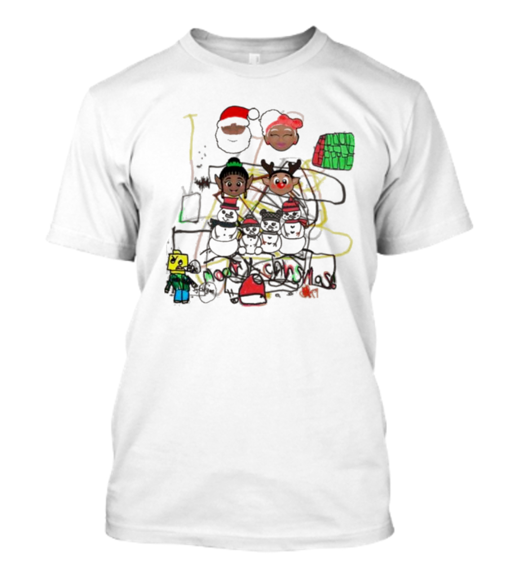 Venson Family Merry Christmas Holiday Scene T-Shirt