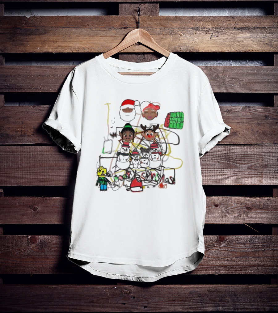 Venson Family Merry Christmas Holiday Scene T-Shirt