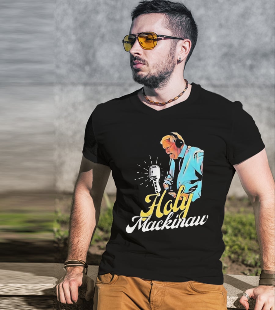 Quality Joe Bowen Holy Mackinaw Broadcasting Legend T-Shirt