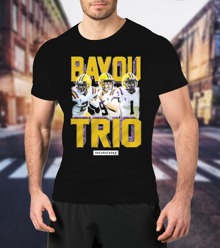 Bayou Trio Dreamathon Justin Jefferson Joe Burrow Ja'Marr Chase T-Shirt