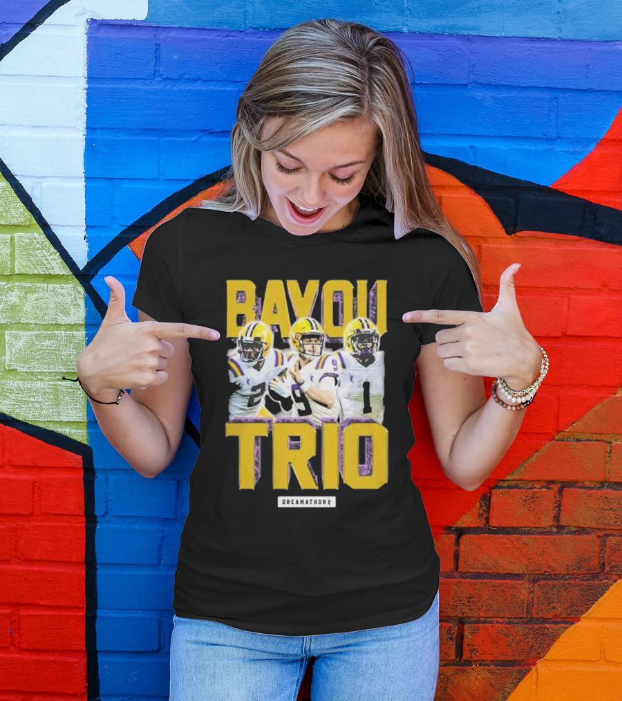 Bayou Trio Dreamathon Justin Jefferson Joe Burrow Ja'Marr Chase T-Shirt