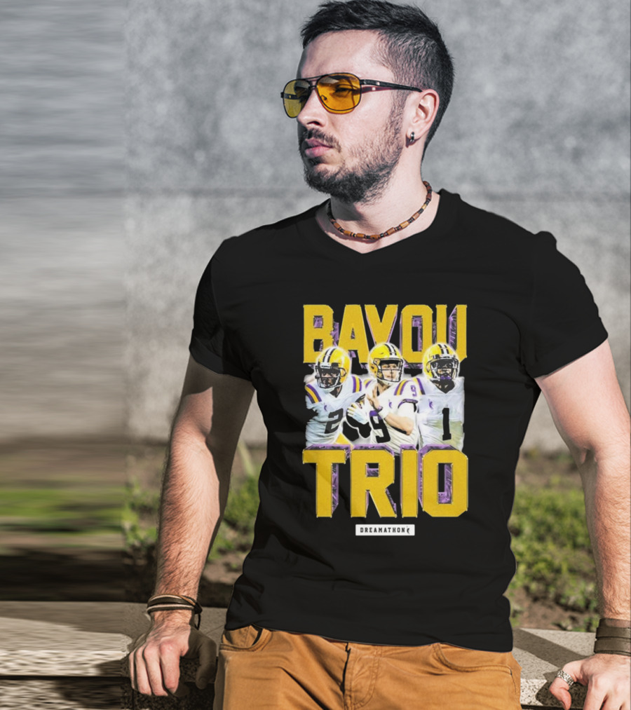 Bayou Trio Dreamathon Justin Jefferson Joe Burrow Ja'Marr Chase T-Shirt