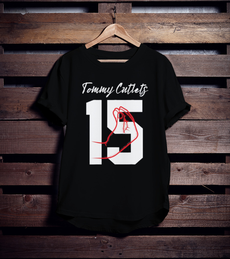 Tommy Cutlets 15 Italian Hand Gesture Football Quarterback Ny T-Shirt