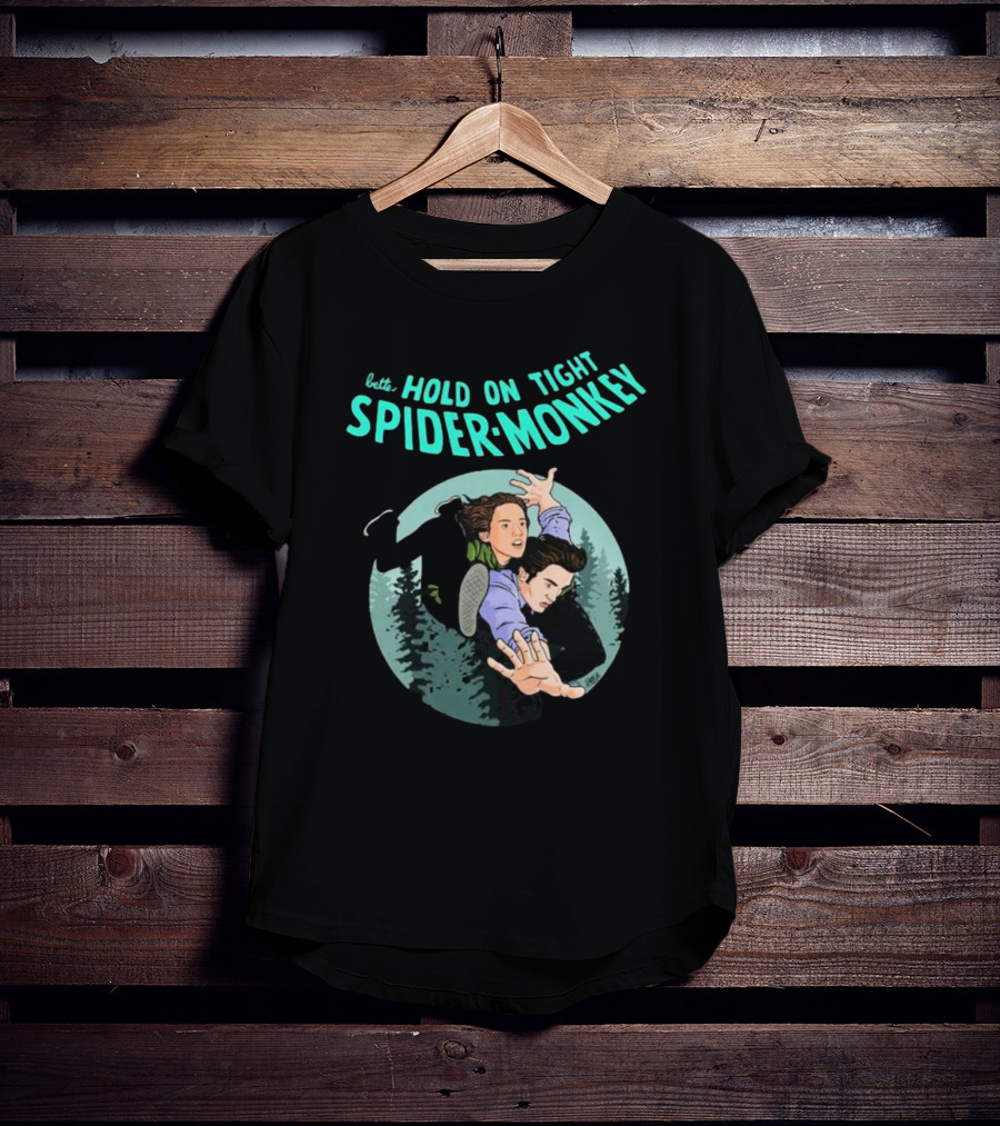 Better Hold On Tight Spider Monkey Twilight Forest Scene T-Shirt