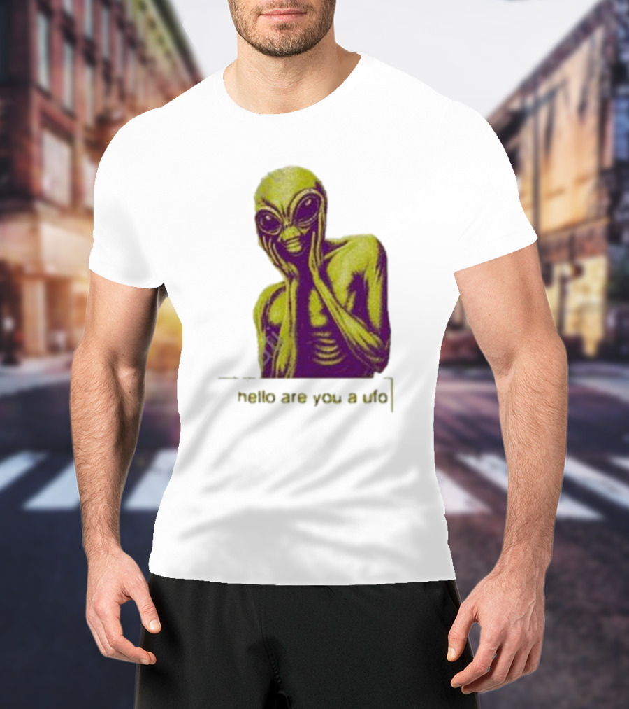 Dogecore Alien Hello Are You A UFO T-Shirt