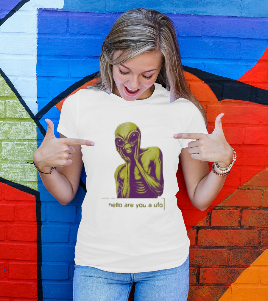 Dogecore Alien Hello Are You A UFO T-Shirt
