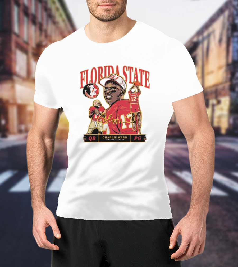 Florida State Charlie Ward Seminole Legend QB PG T-Shirt