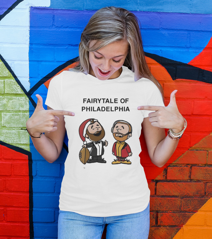 Fairytale Of Philadelphia Jason Kelce Travis Kelce Football Cartoon T-Shirt