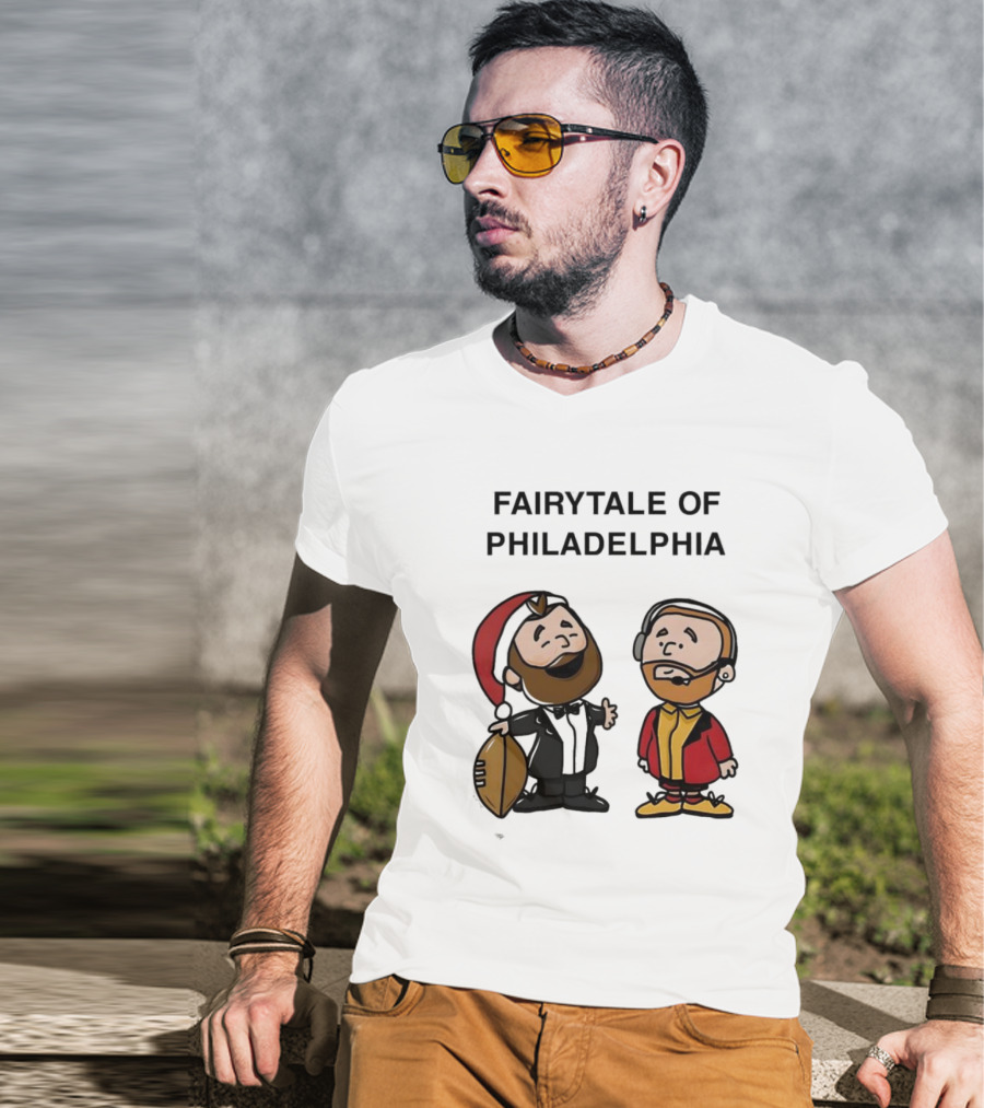 Fairytale Of Philadelphia Jason Kelce Travis Kelce Football Cartoon T-Shirt