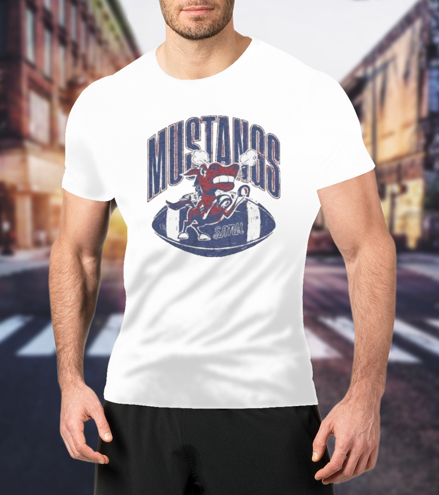 SMU Mustangs Football Angry Mustang T-Shirt