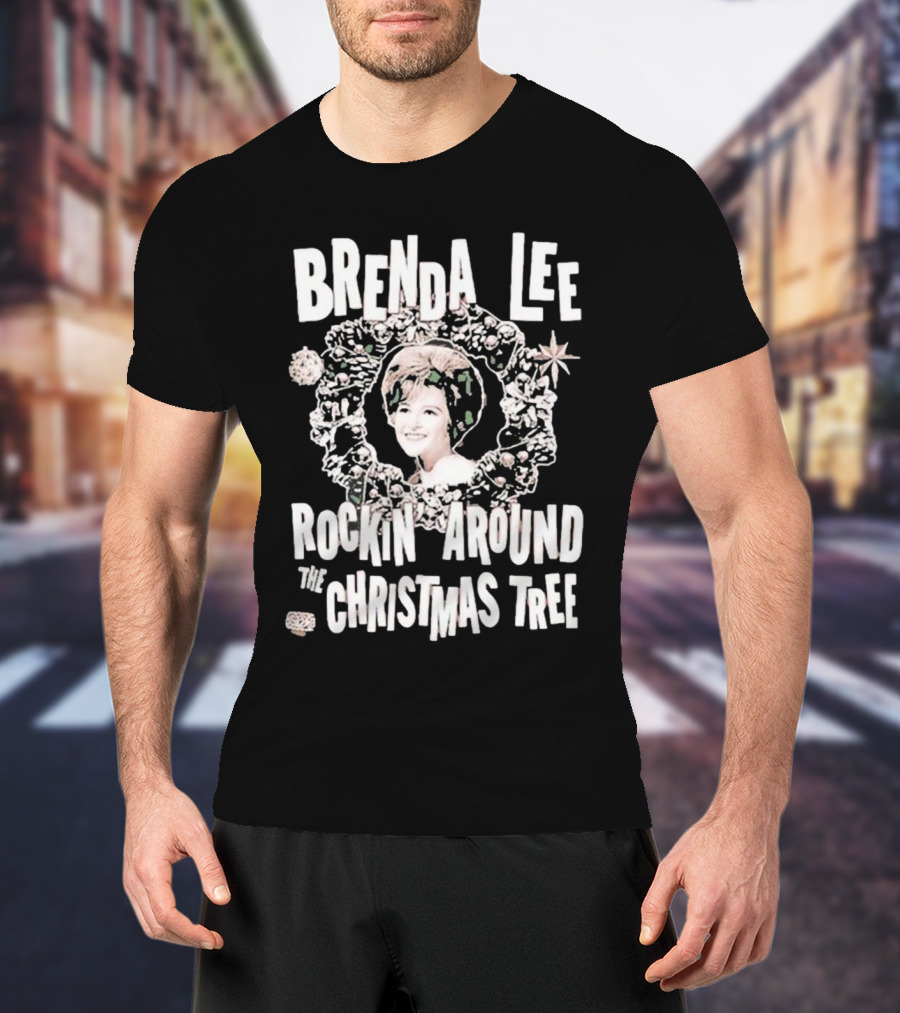 Brenda Lee Rockin’ Around The Christmas Tree Wreath T-Shirt