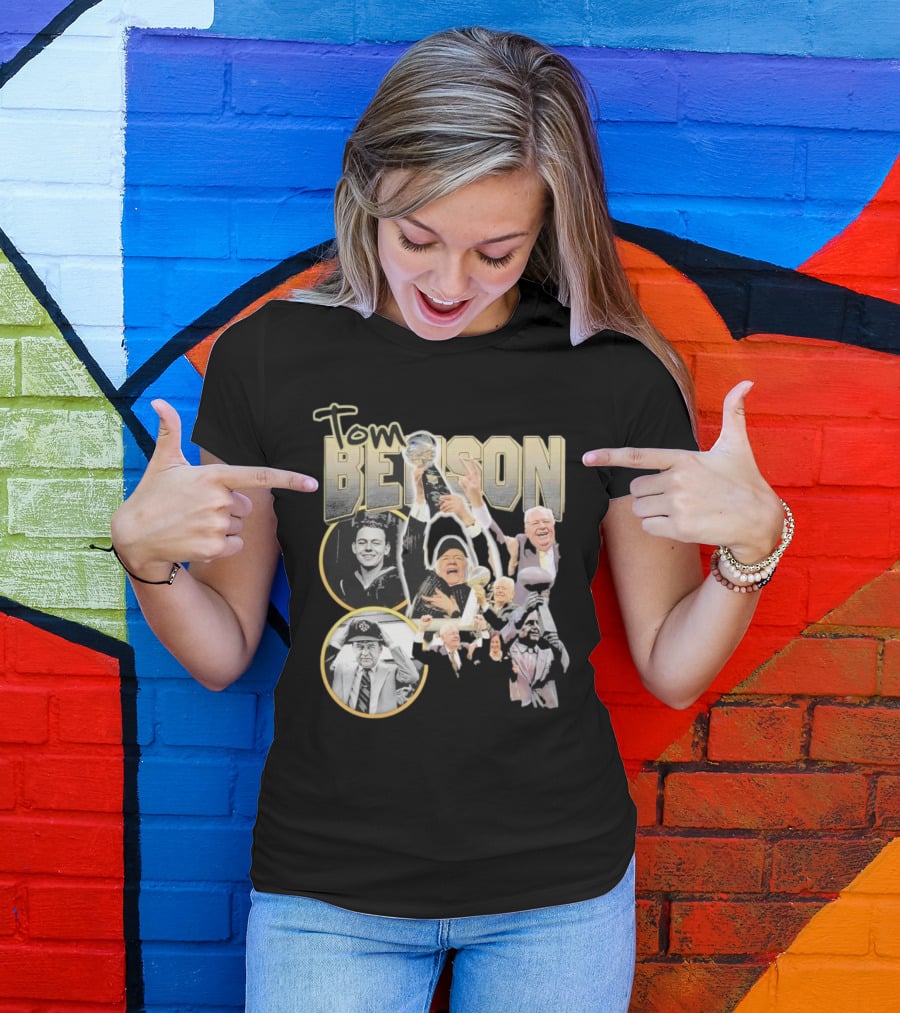 Tom Benson Legacy Celebration With Iconic Trophy Moments T-Shirt