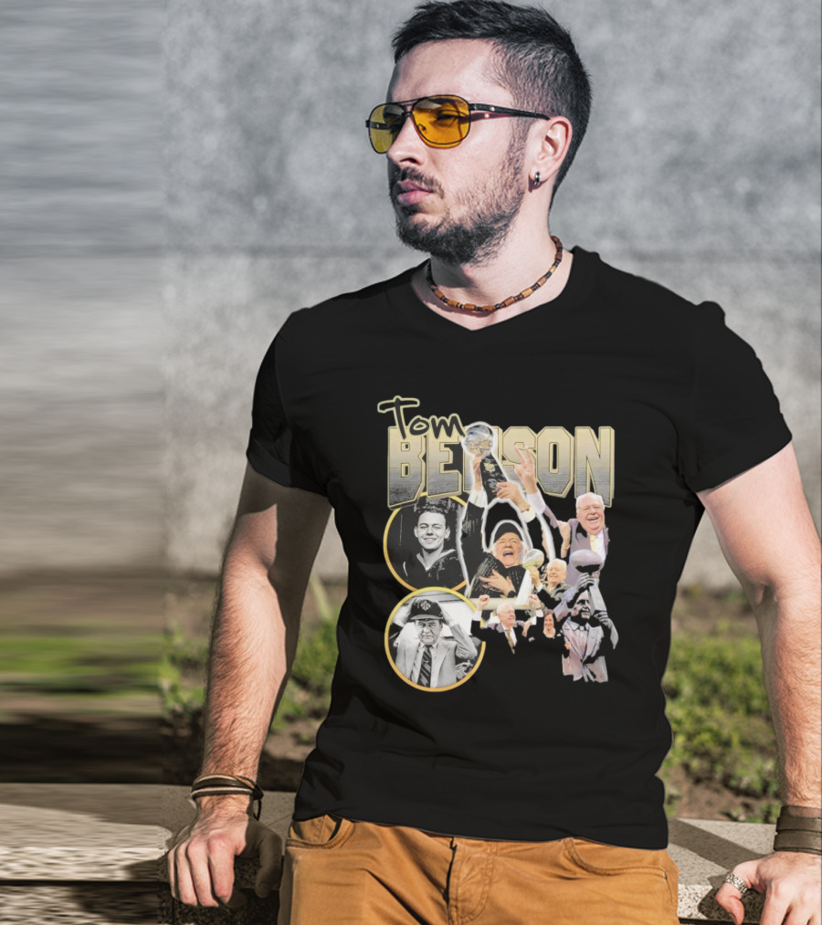 Tom Benson Legacy Celebration With Iconic Trophy Moments T-Shirt
