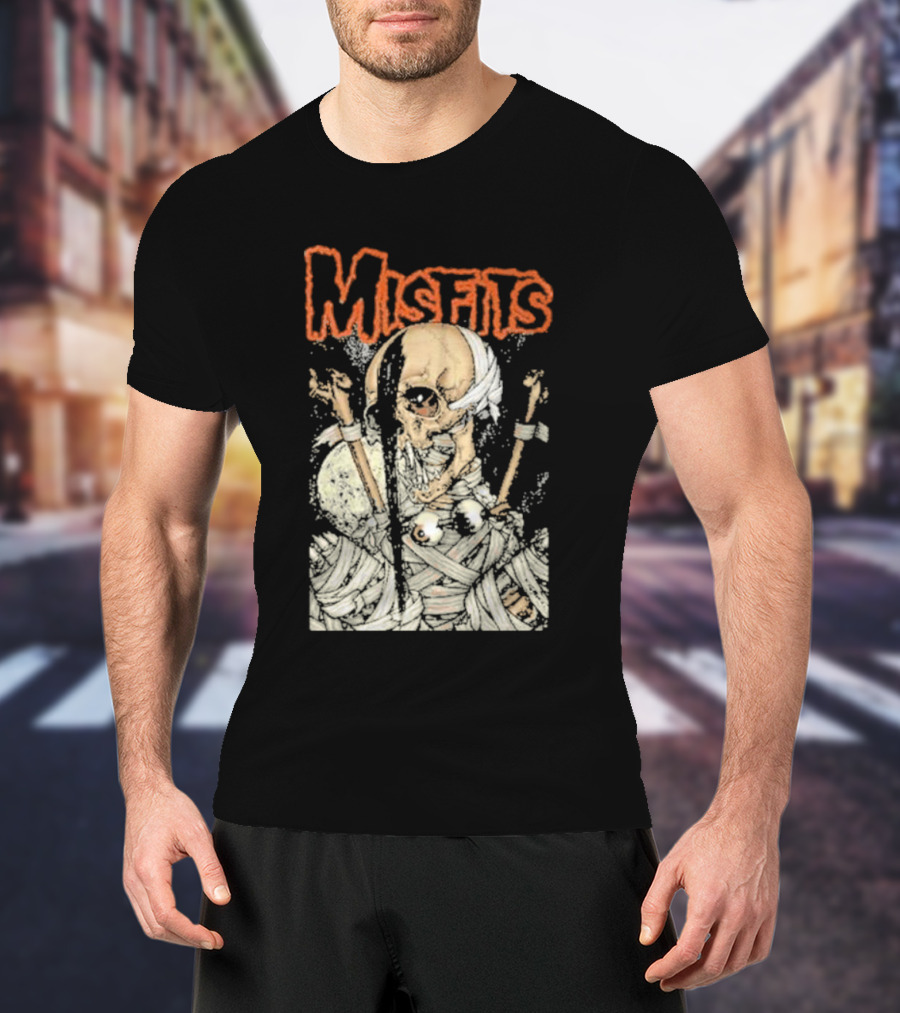 Misfits Pushead Vampire Skeleton Mummy Wrappings T-Shirt