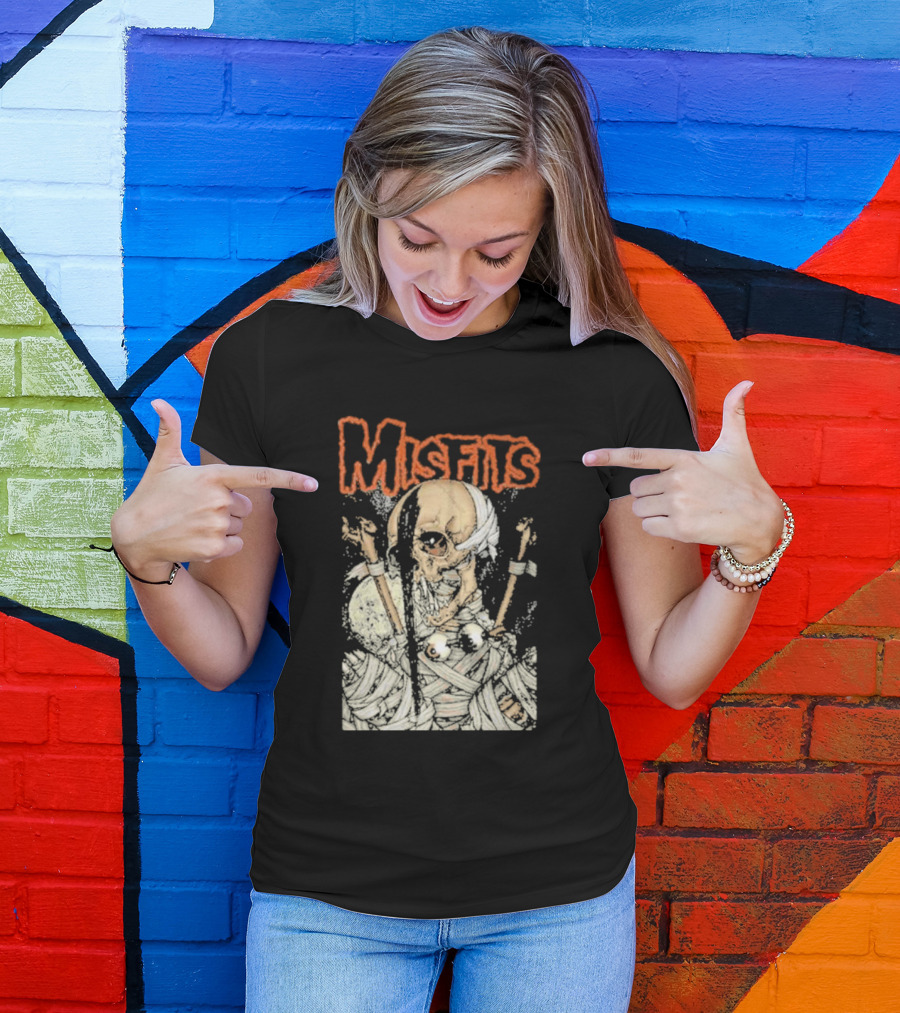 Misfits Pushead Vampire Skeleton Mummy Wrappings T-Shirt