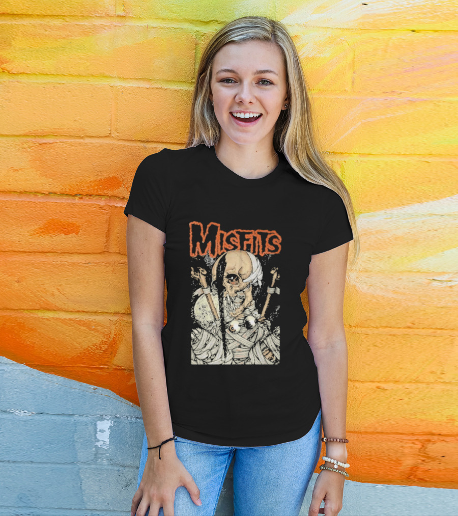 Misfits Pushead Vampire Skeleton Mummy Wrappings T-Shirt