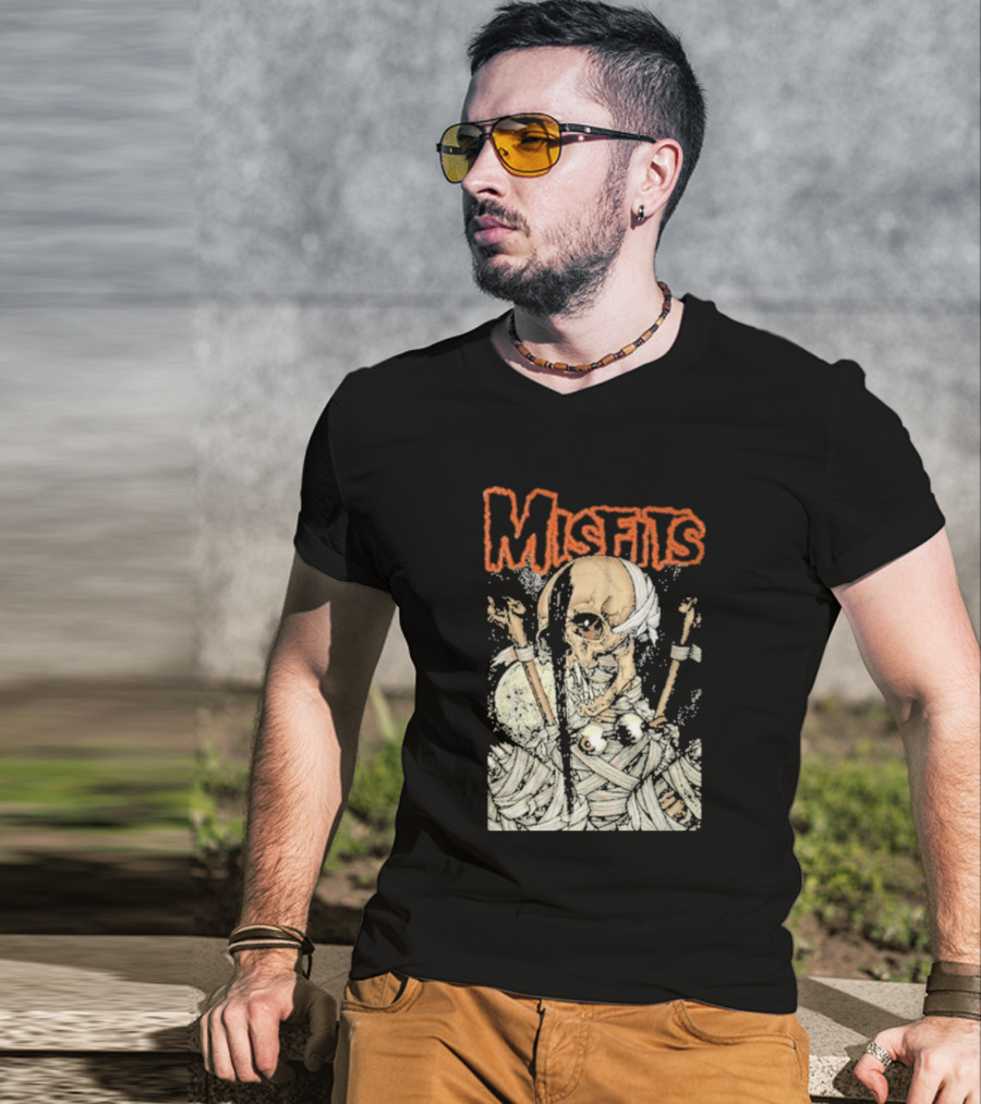 Misfits Pushead Vampire Skeleton Mummy Wrappings T-Shirt