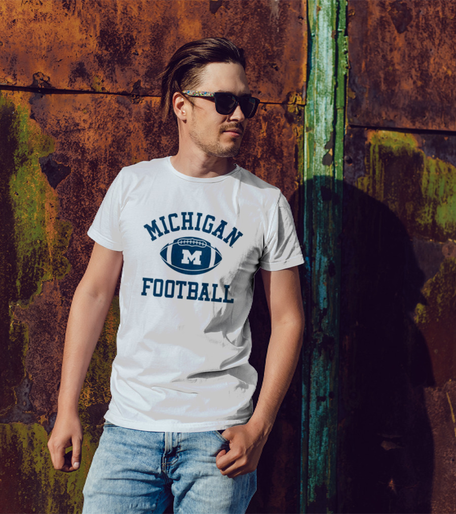 Michigan Football Vintage 1970s Inspiration Ringer T-Shirt