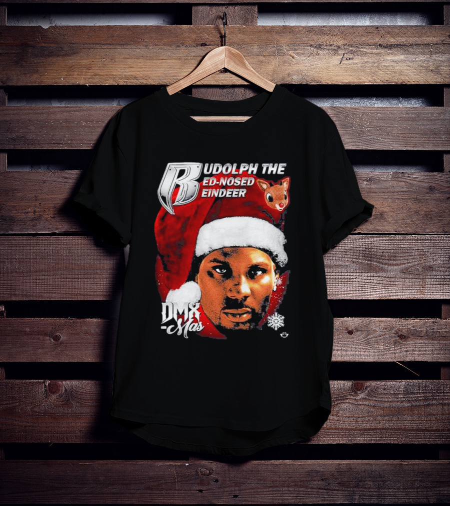 Rudolph The Red-nosed Reindeer DMX-Mas Santa Hat Christmas T-Shirt